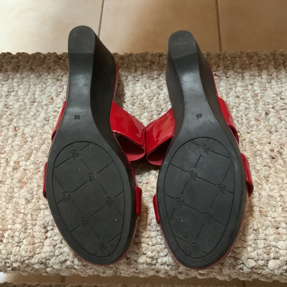 Ralph Lauren Red Heels - Picture 3 of 6